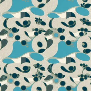 Retro Floral Circle Pattern Wallpaper