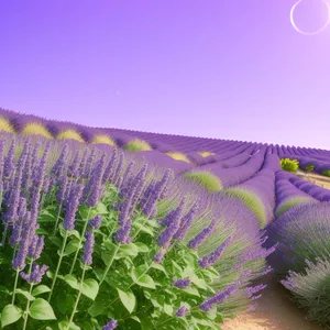 Futuristic Lavender Wave Digital Art Wallpaper