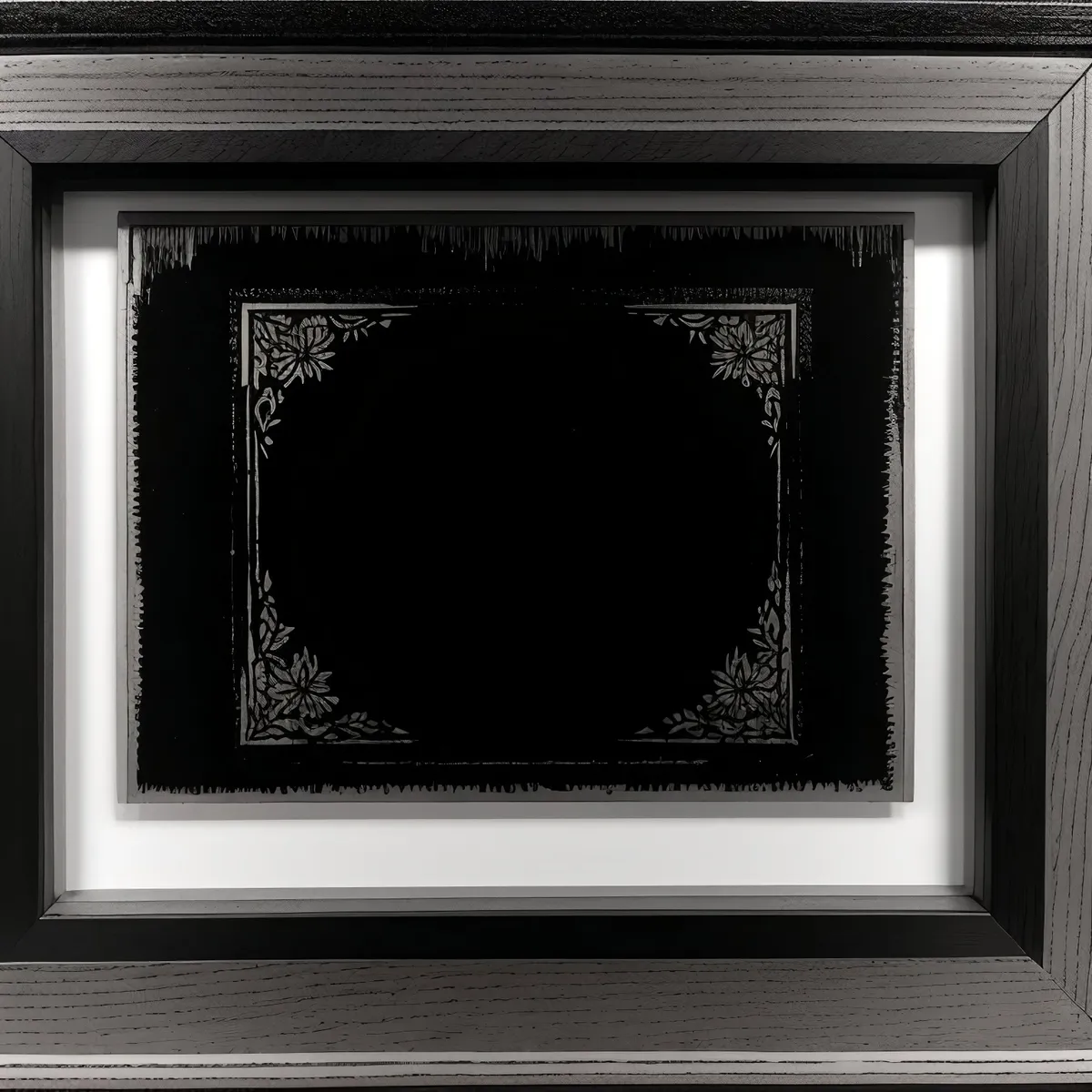Picture of Vintage Grunge Wooden Frame with Empty Space