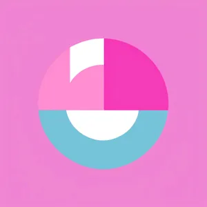 Pink Graphic Design Element: Decorative Circle Icon Shape Card