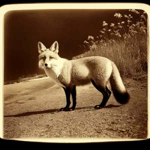 Cute Red Fox Feline with Fiery Eyes