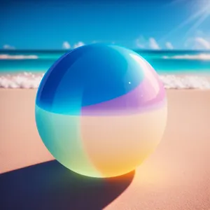 Colorful Button Set with Glossy Glass Reflection