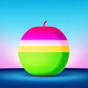 Shining Glass Button Icon with Vibrant Colors