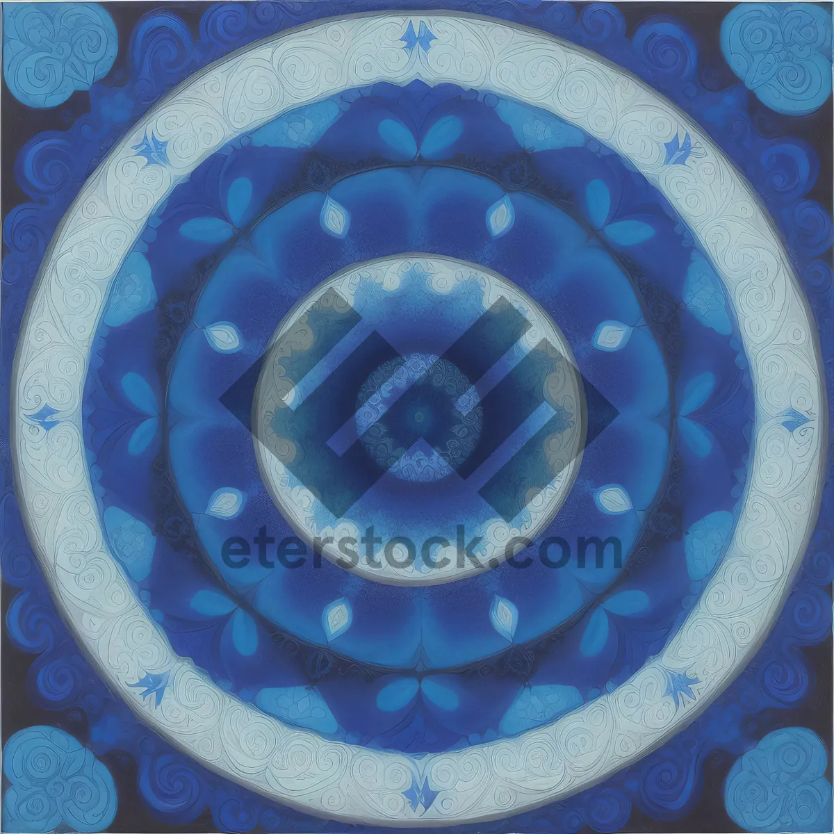 Picture of Geometric Mosaic Design: Digital Art Wallpaper with Coil Structure