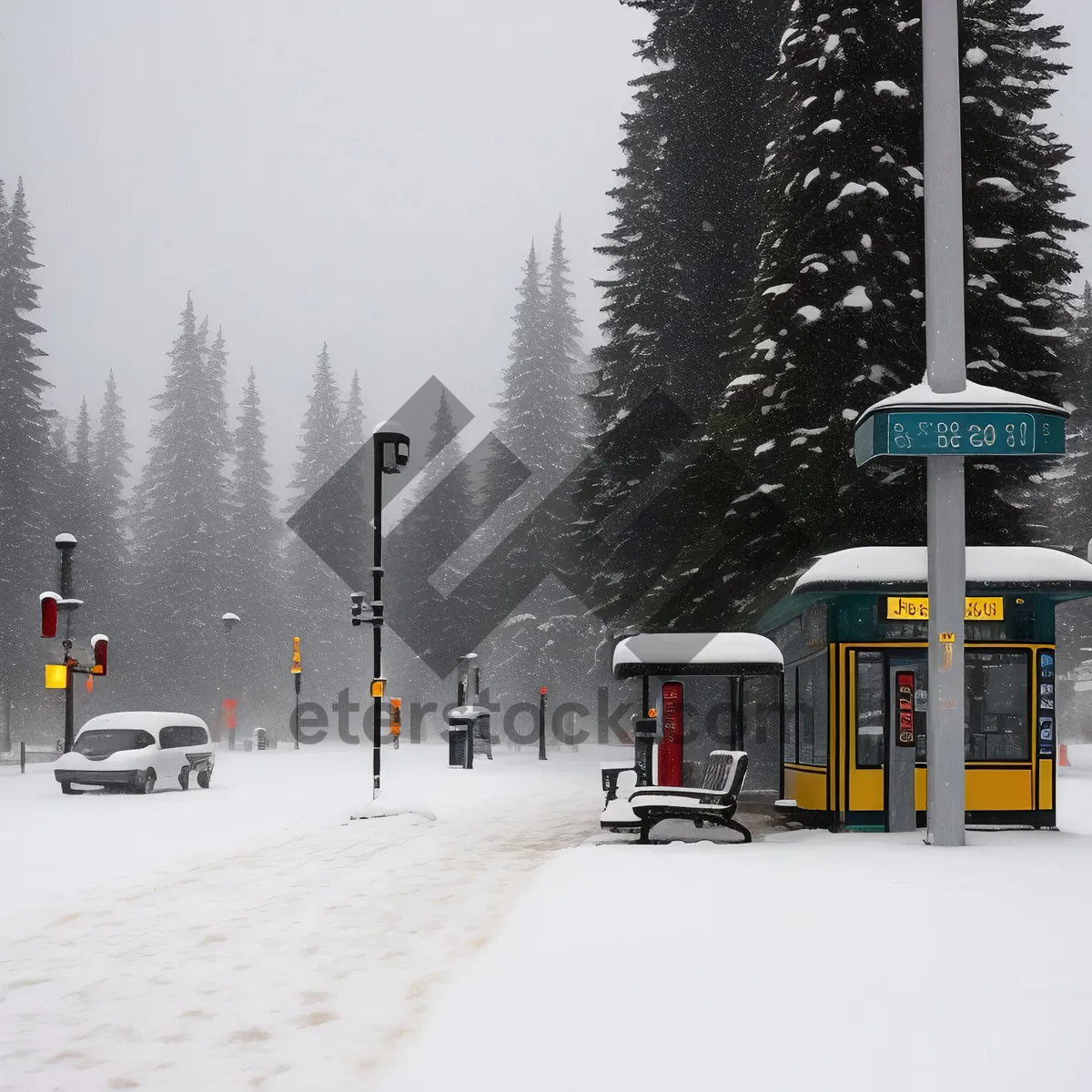 Picture of Winter Wonderland: Majestic Mountain Landscape in New England