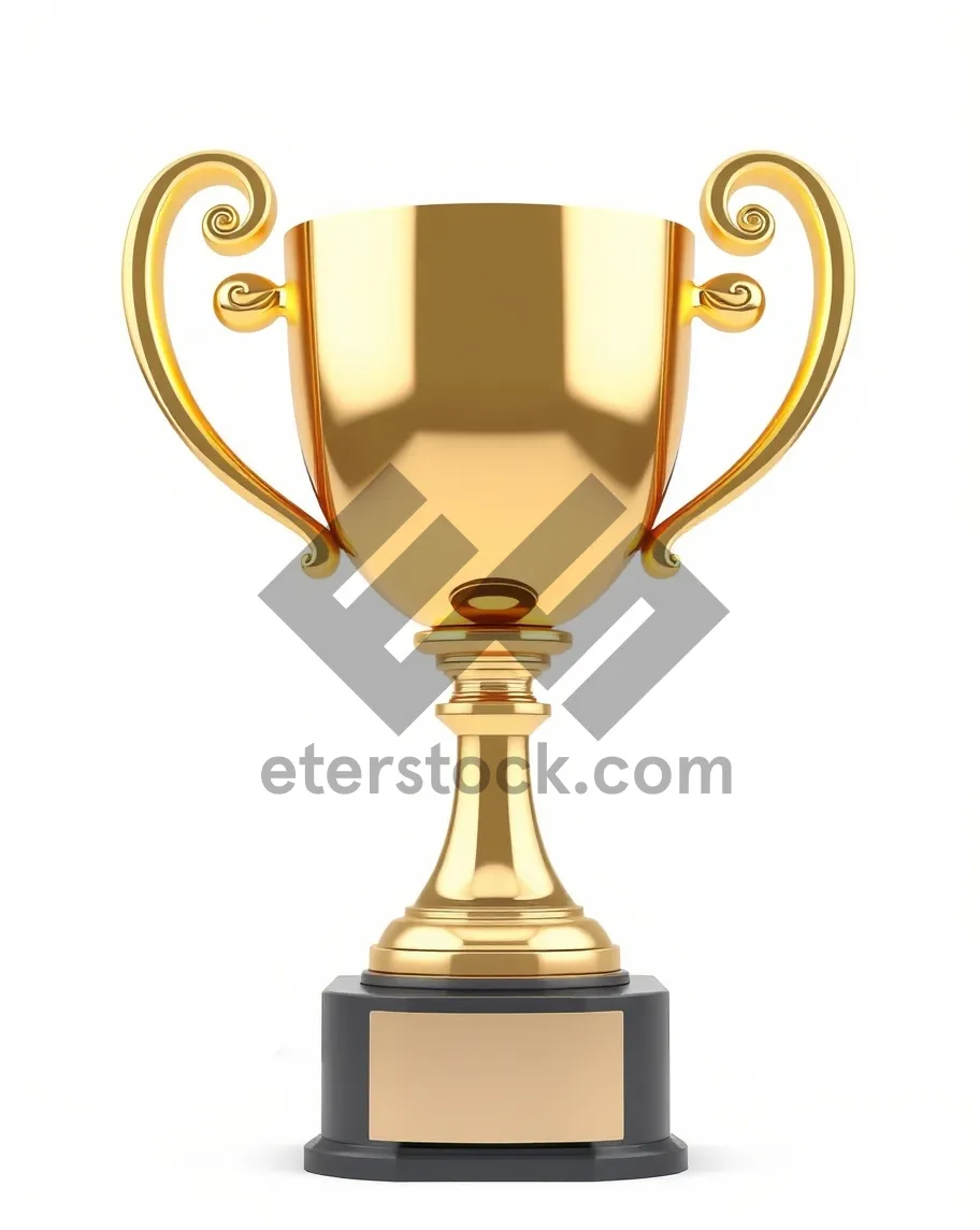 Picture of Cartoon wine glass with gold and bronze accents.