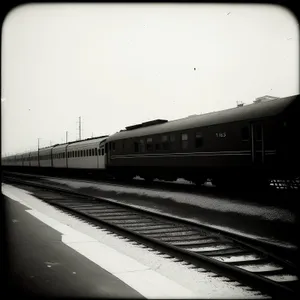 High-speed passenger train zooming through urban traffic