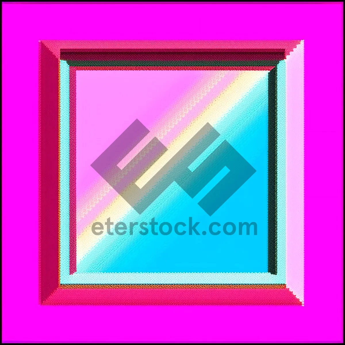 Picture of Vintage Wooden Frame with Artistic Grunge Border