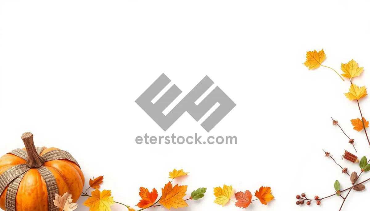 Picture of Floral frame with yellow sunflowers and orange leaves
