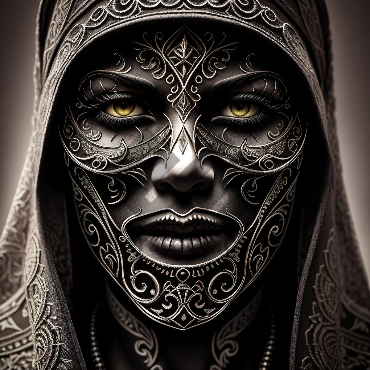 Picture of Venetian Masked Carnival Portrait