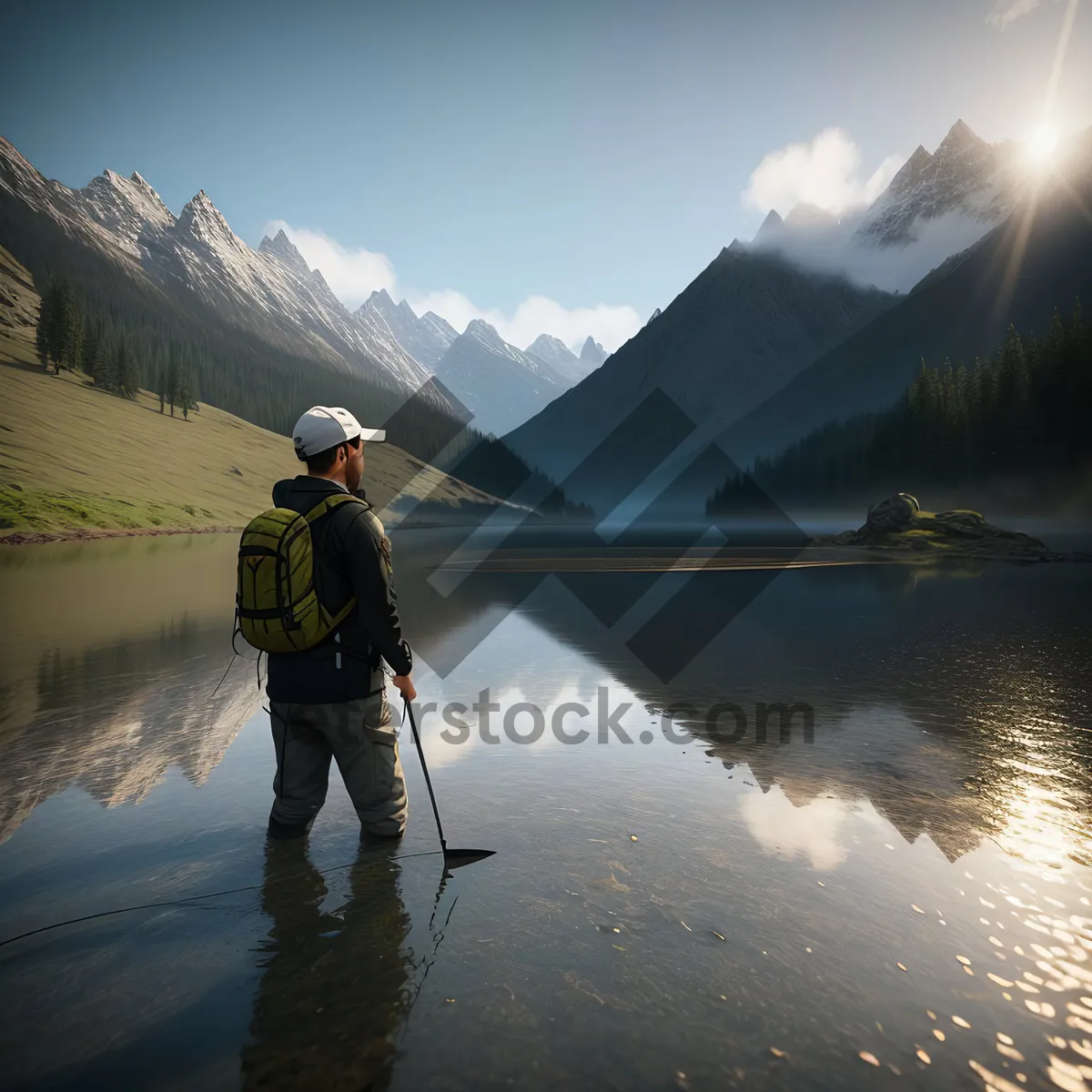 Picture of Majestic Winter Peaks: A Serene Glacial Mountain Landscape