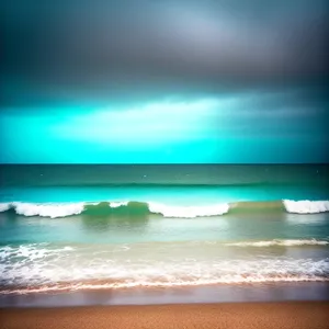 Soothing Summer Horizon by the Tropical Beach