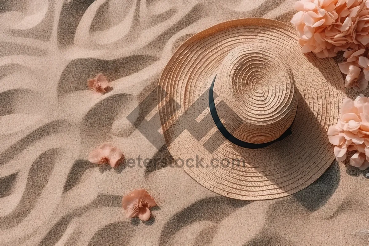 Picture of Close-up of sand texture on cotton fabric towel