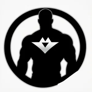 Black Poison Sign: Iconic Bodybuilder Silhouette Graphic