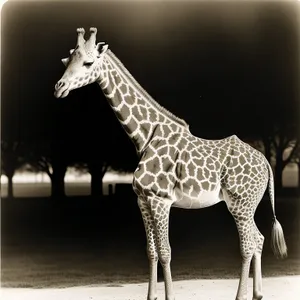 Wild Giraffe in Serengeti National Park