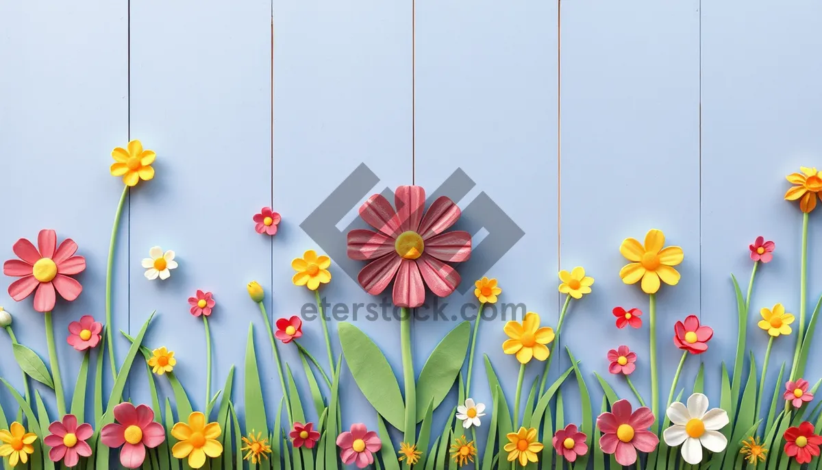 Picture of Colorful summer flower field with bright sunflowers.