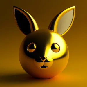 Cute Bunny Smiley Icon - Joyful Cartoon Rabbit Character