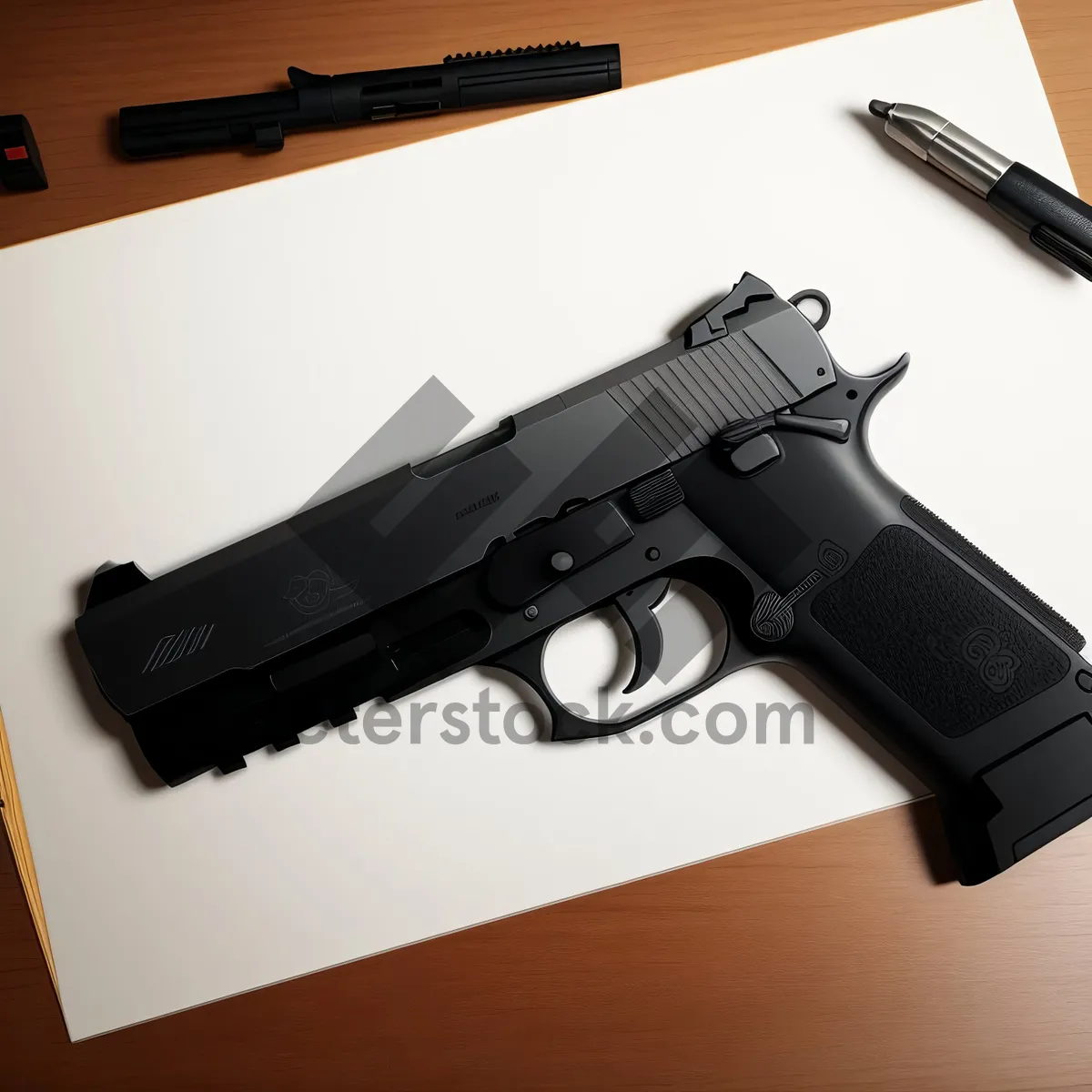 Picture of Military Firearm: Gas-Powered Pistol with Cartridge Holder