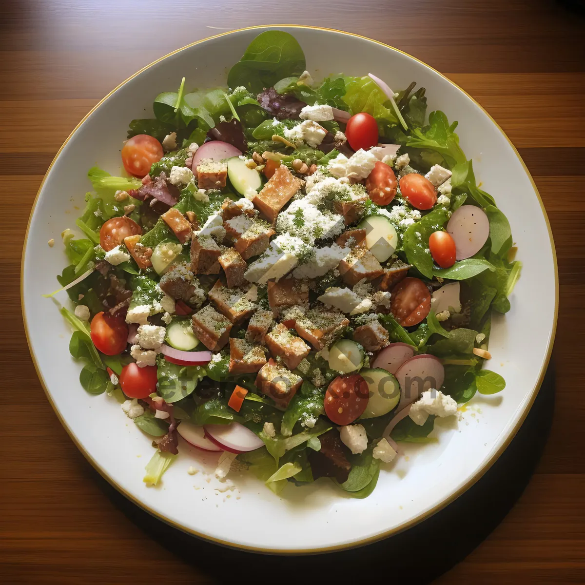 Picture of Healthy gourmet vegetable salad with black-eyed peas