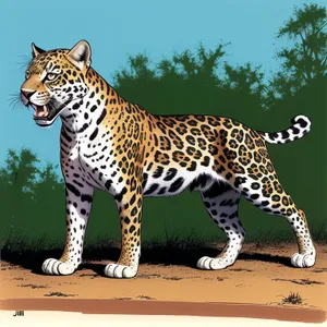 Fierce Beauty: Majestic Spotted Leopard in the Wilderness