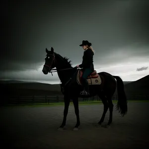 Stunning Stallion Galloping through Fields