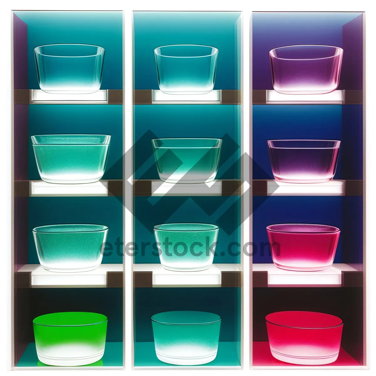 Picture of Modern Bright Icon Set: Shiny Black Graphic Buttons