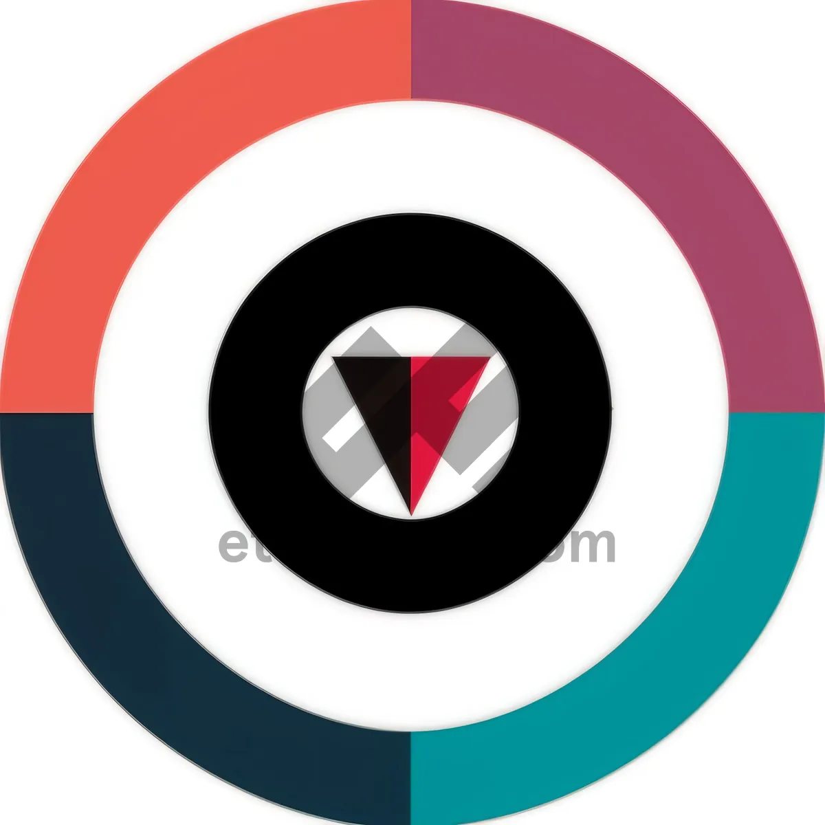 Picture of Web Glossy Button Icon: 3D Round Business Symbol