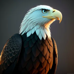 Eagle's Intense Gaze and Majestic Wings