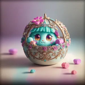 Festive Egg-Sphere Piggy Bank Decoration