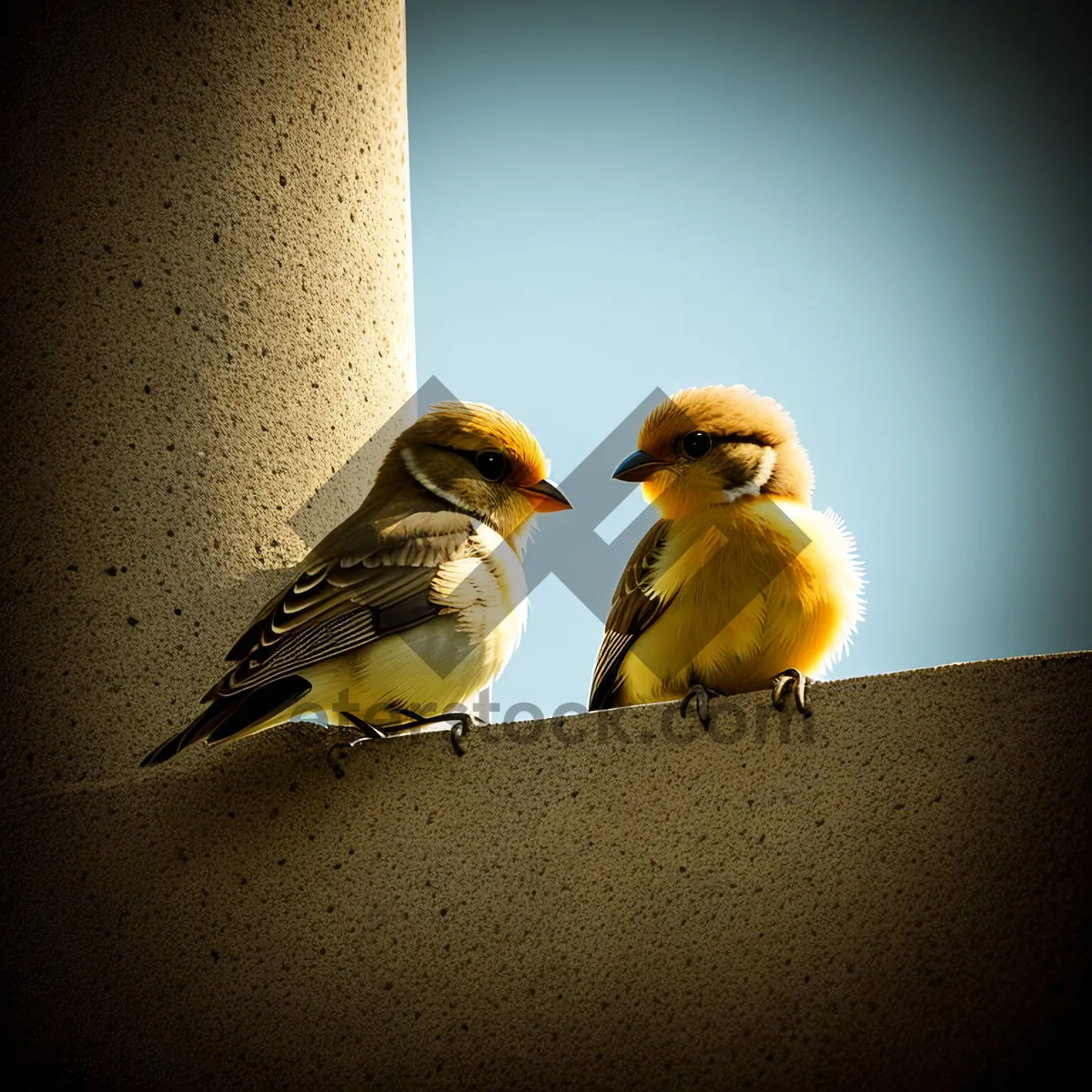 Picture of Colorful Goldfinch Perched on Bird Feeder