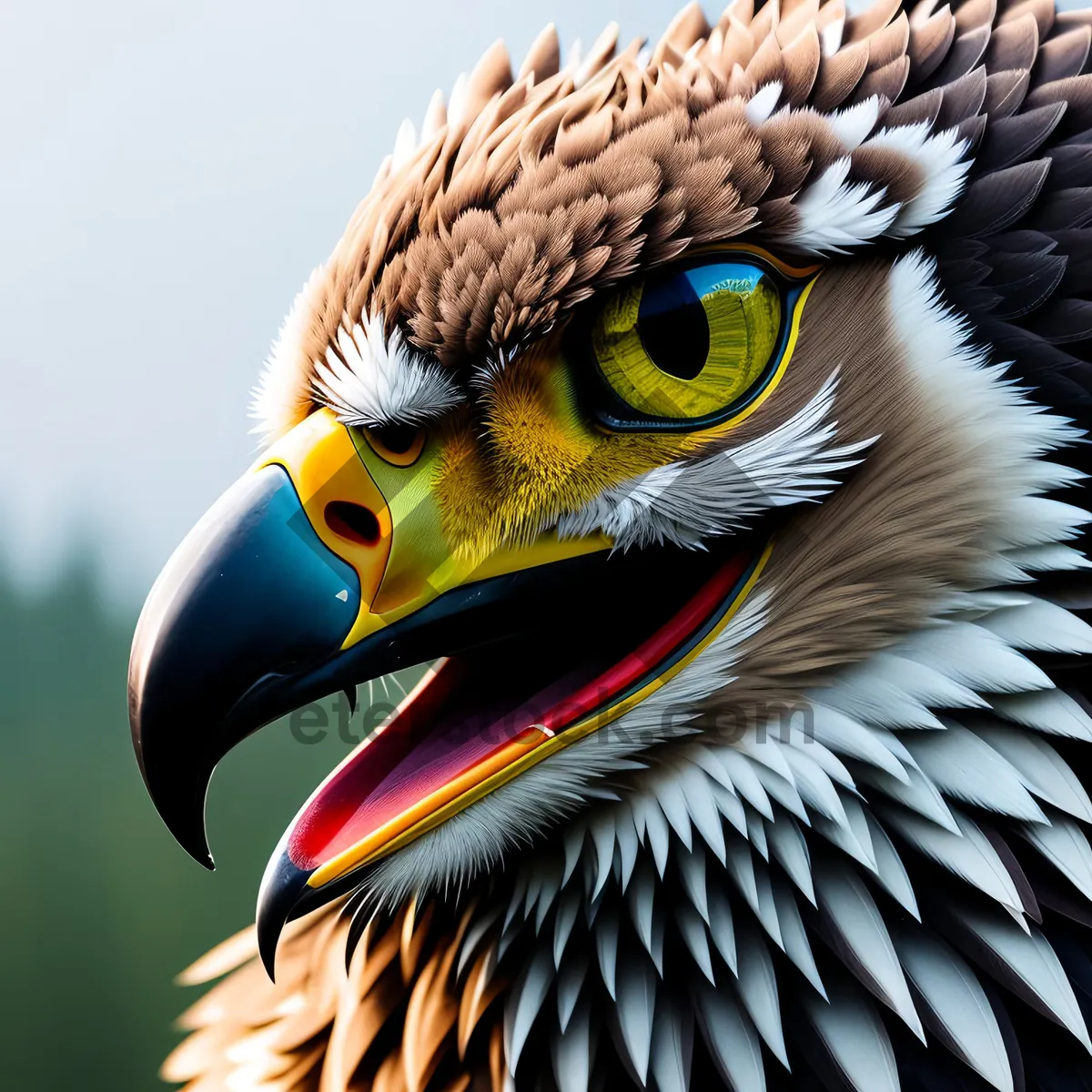 Picture of Wild Eagle in Close-Up Portrait