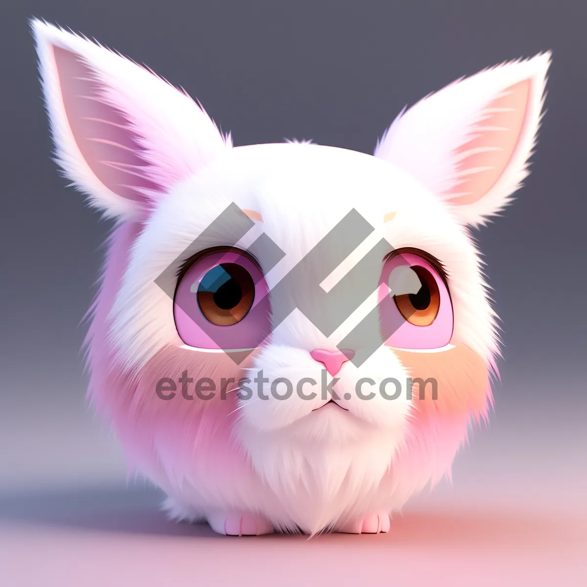 Picture of Fluffy Bunny with Cute Ears - Studio Portrait