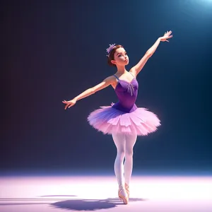 Energetic ballet dancer gracefully leaps into the sky