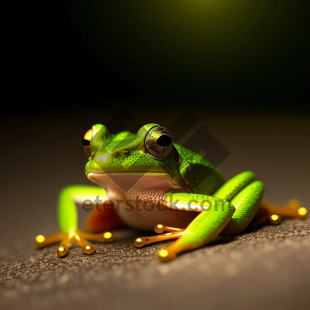 Picture of Vibrant-eyed Tree Frog: Majestic Amphibian of the Jungle