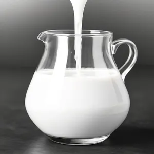 Glass Milk Pitcher - Kitchenware Beverage Container