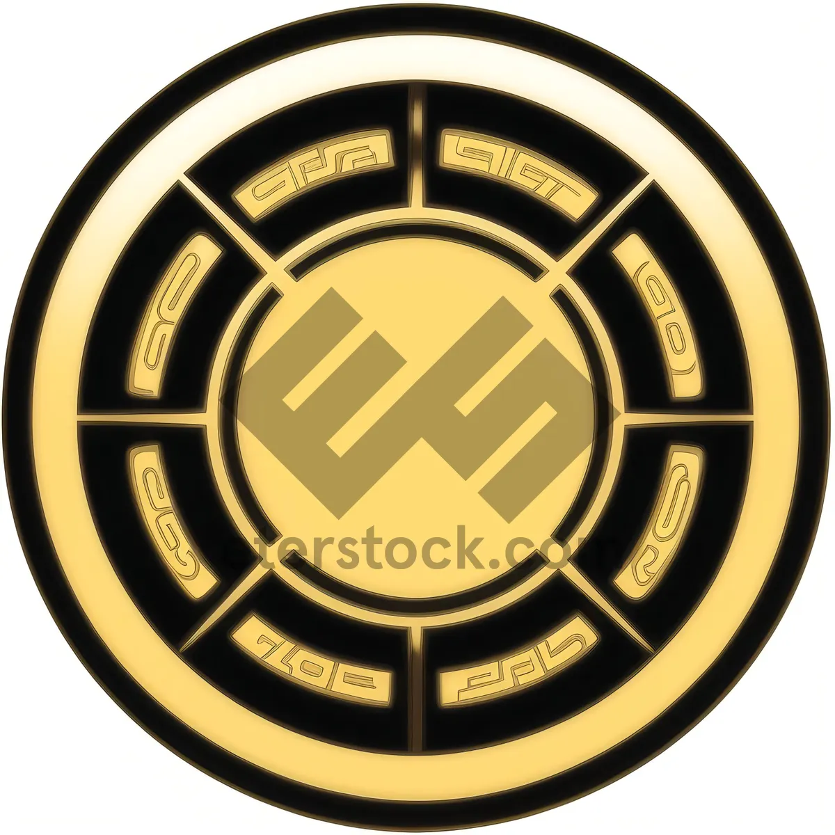 Picture of Glossy 3D web button with reflective circle design.