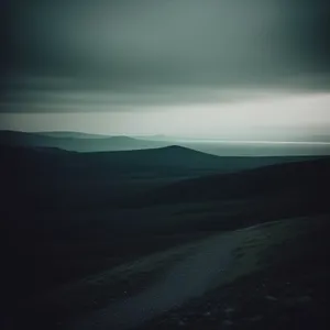 Serenity at Sunset: Endless Desert Horizon