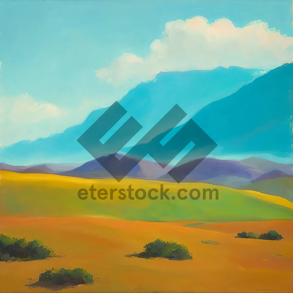 Picture of Serenity at Dusk: Sun-kissed Desert Horizon