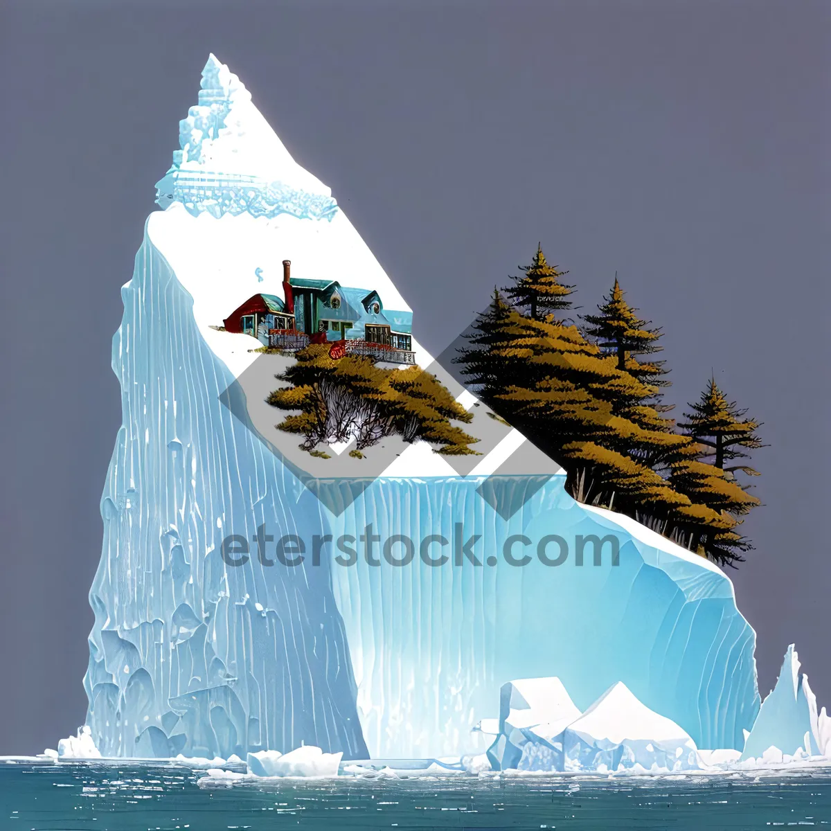 Picture of Majestic Arctic Shrine on Glacial Waters