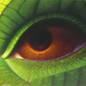Green Snake Eye Digital Close-Up