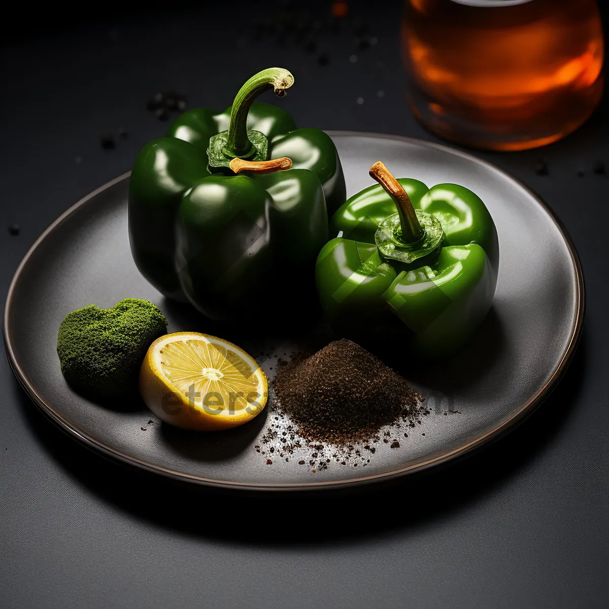 Picture of Colorful Bell Pepper Salad with Fresh Vegetables and Sweet Apple