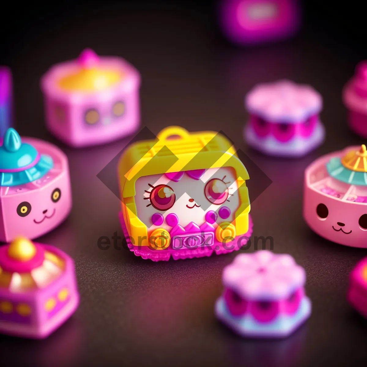 Picture of Colorful Jelly Piggy Bank Toy Design.