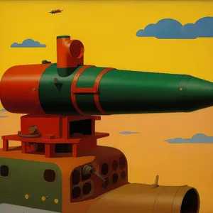 Rocket Weapon: Explosive Torpedo Cannon with Foghorn Alarm