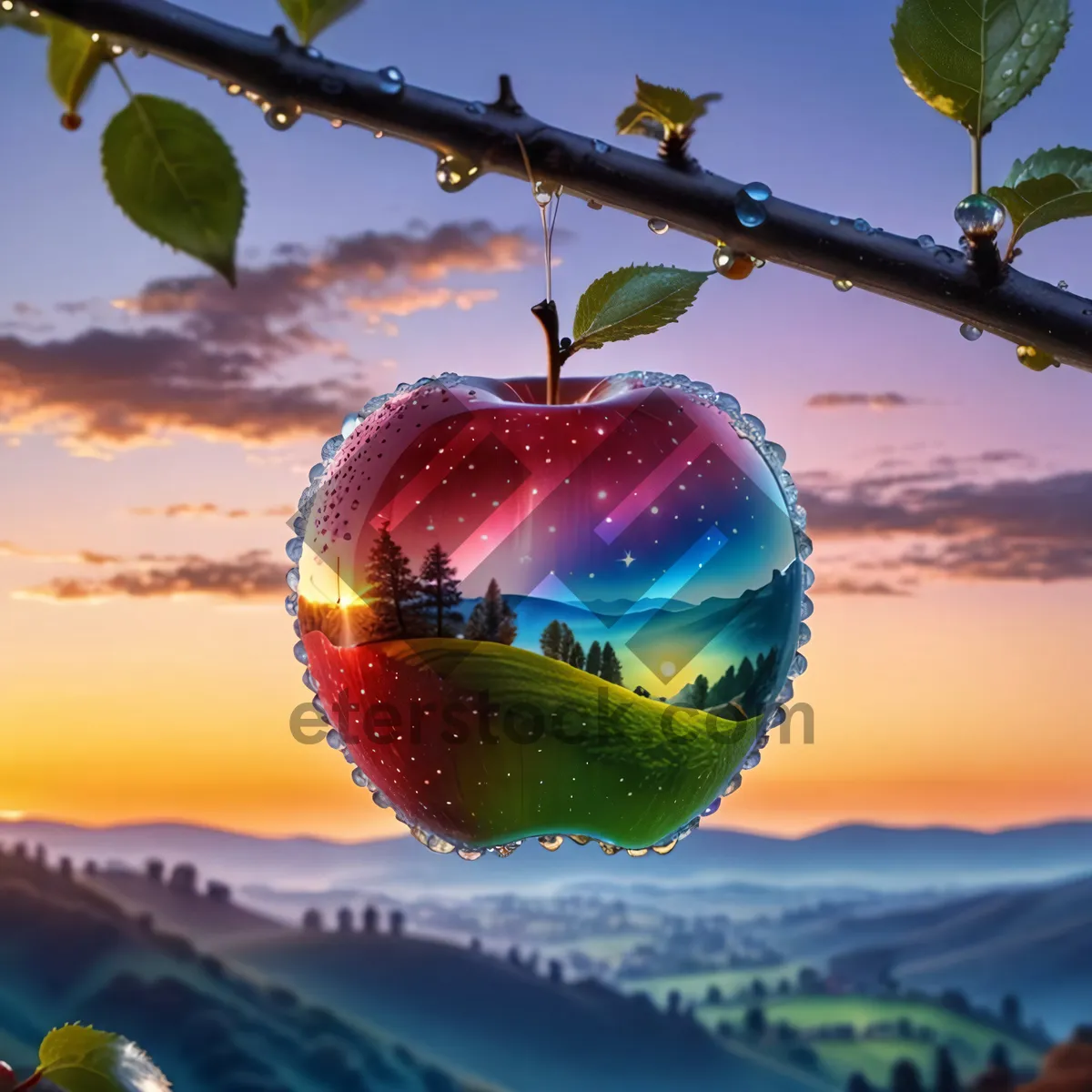 Picture of Fresh and Sweet Red Delicious Apple