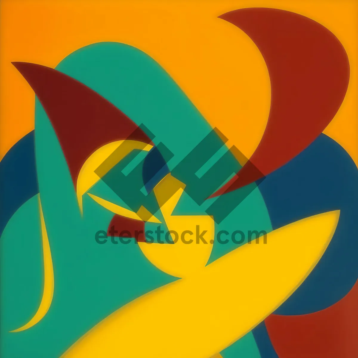 Picture of Graphic Design: Orange Iconic Symbol