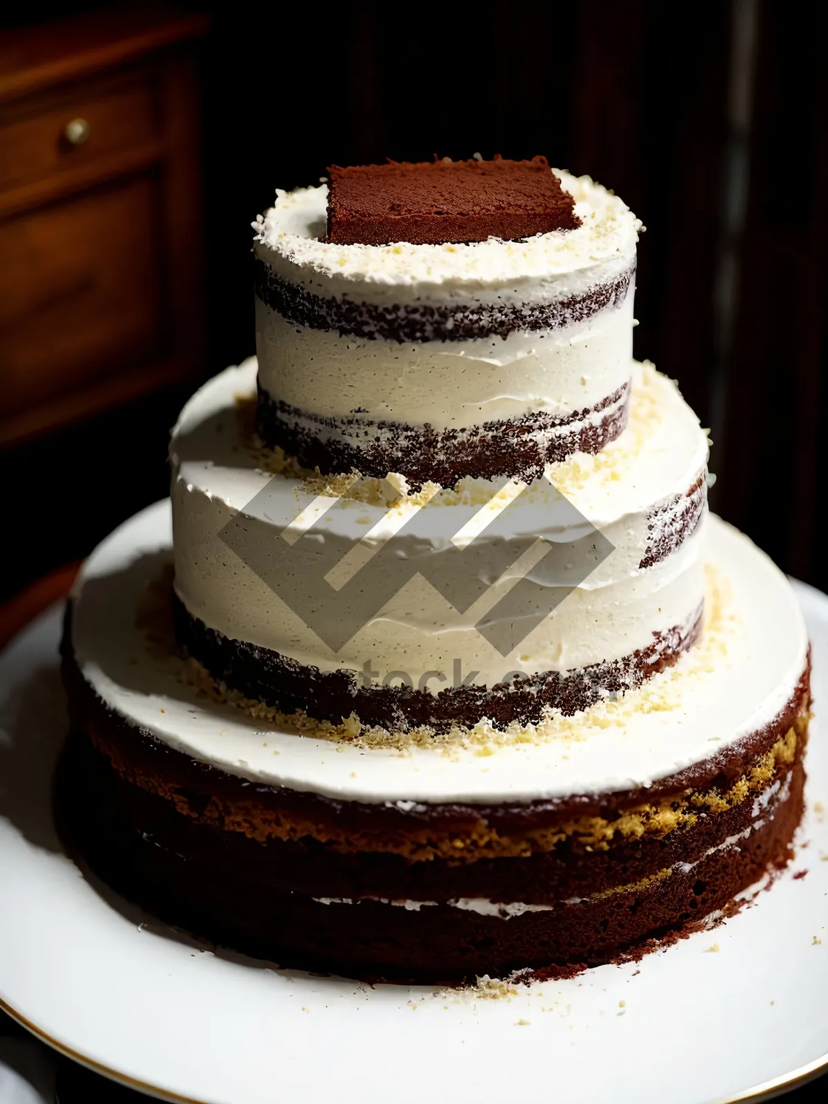 Picture of Delicious Sweet Chocolate Cake and Pastries