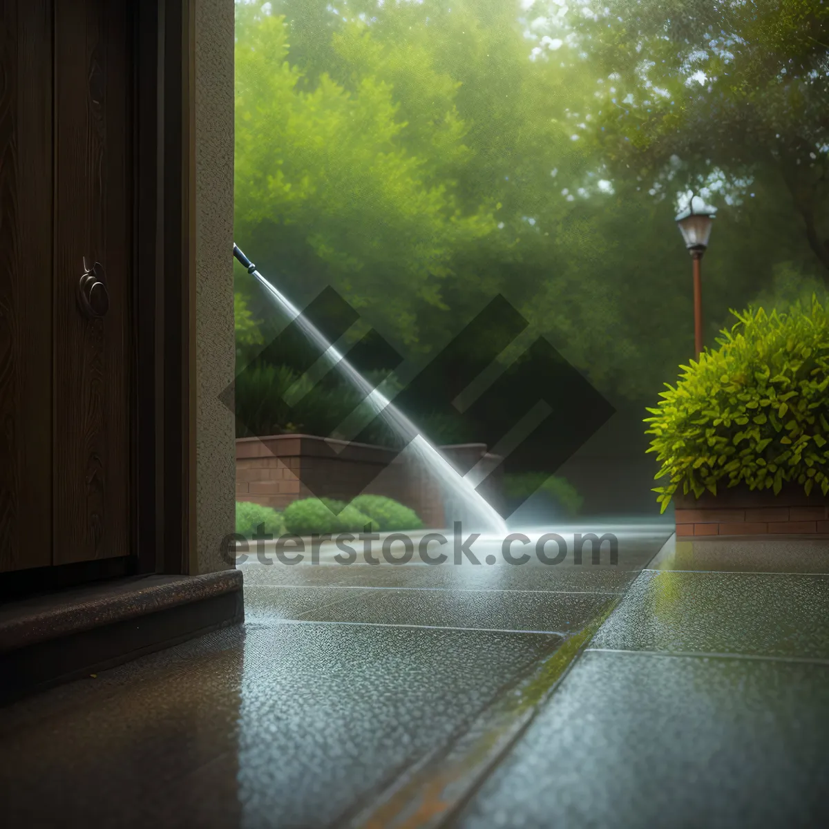 Picture of Summer Water Fountain on Windowsill