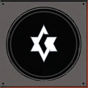 Shiny Round Black Metal Button Icon