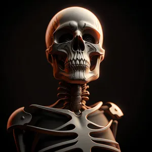 Spooky Skeleton Bust: Terrifying Anatomy in Art