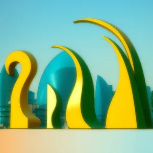 3D graphic design symbol icon